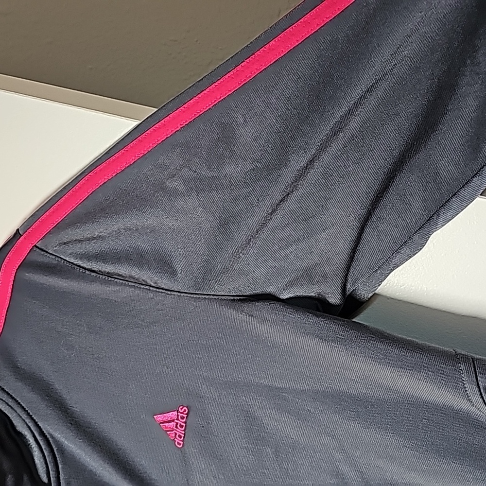 Adidas M grey/pink tracksuit style jacket - Picture 8 of 11